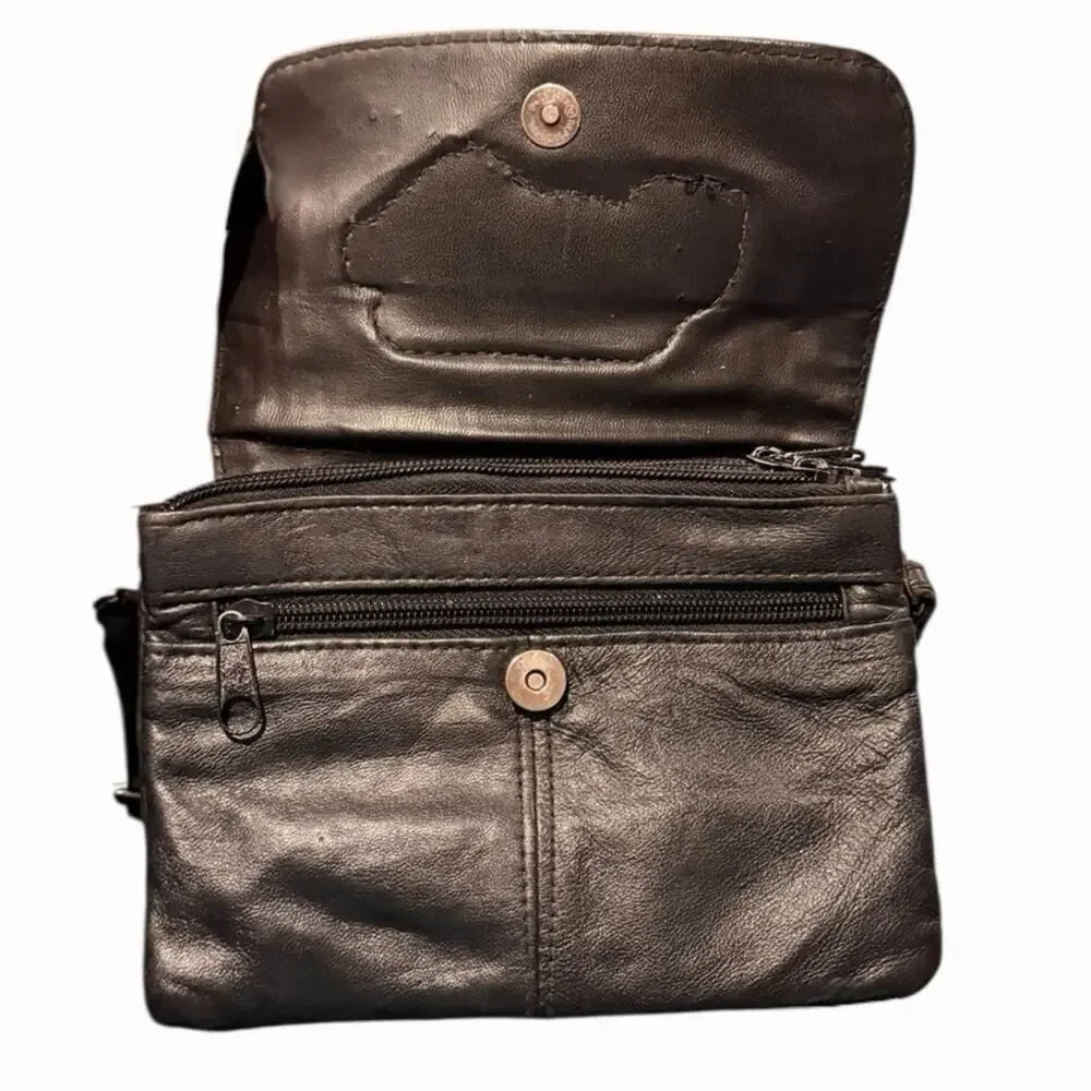 Vintage Harley-Davidson Leather 3-in-1 Crossbody Hip Bag